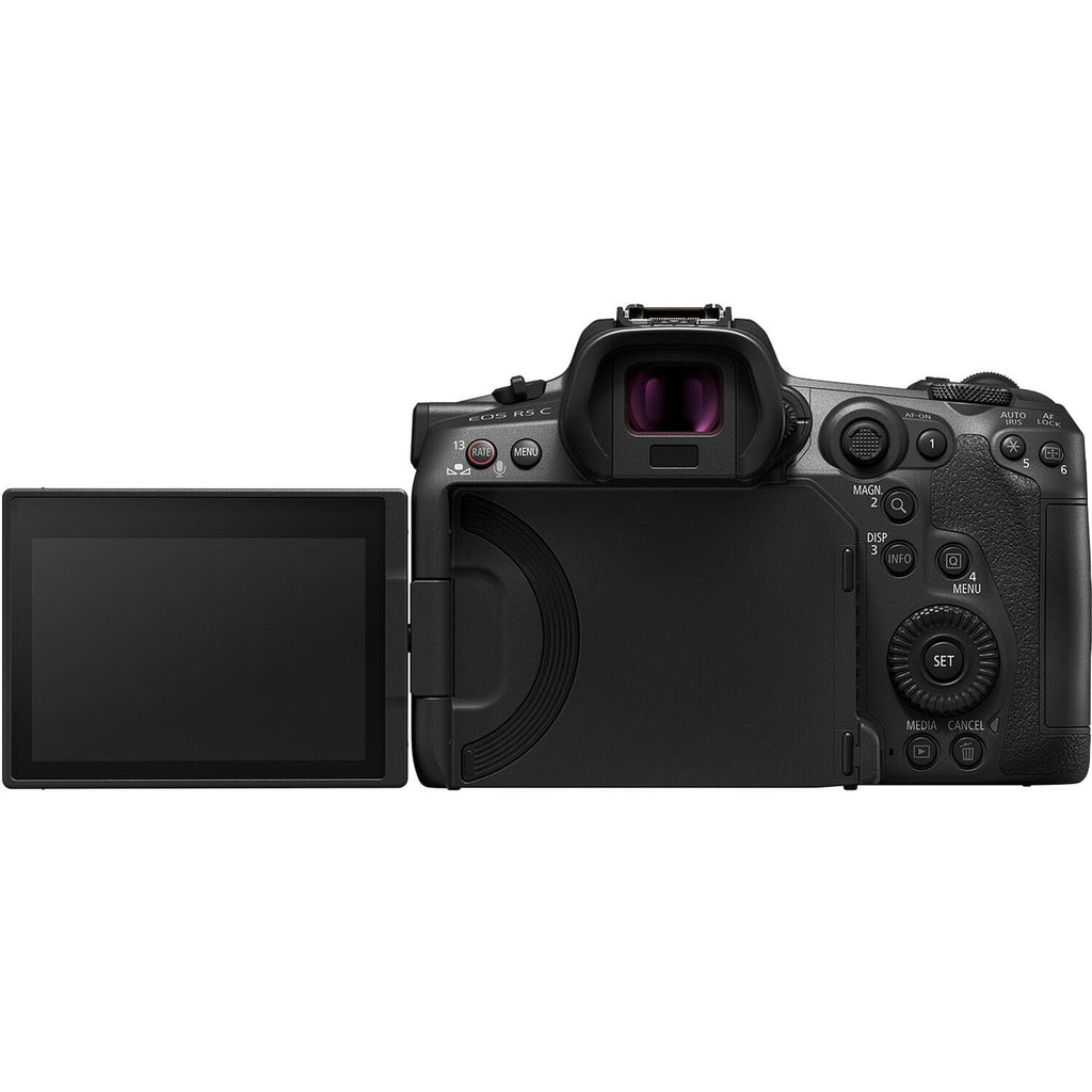 Canon EOS R5 C Mirrorless Cinema Camera w/Canon RF 24-70mm f/2.8 L is USM Lens + LED Video Light + Camera Case + 128GB Memory (15pc Bundle) (Renewed)