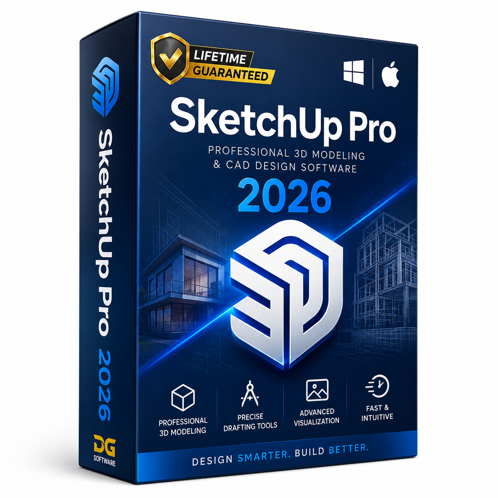 SketchUp Pro 2026 for Windows & Mac | Professional 3D Modeling & CAD Design Software | Digital Download | Instant Delivery