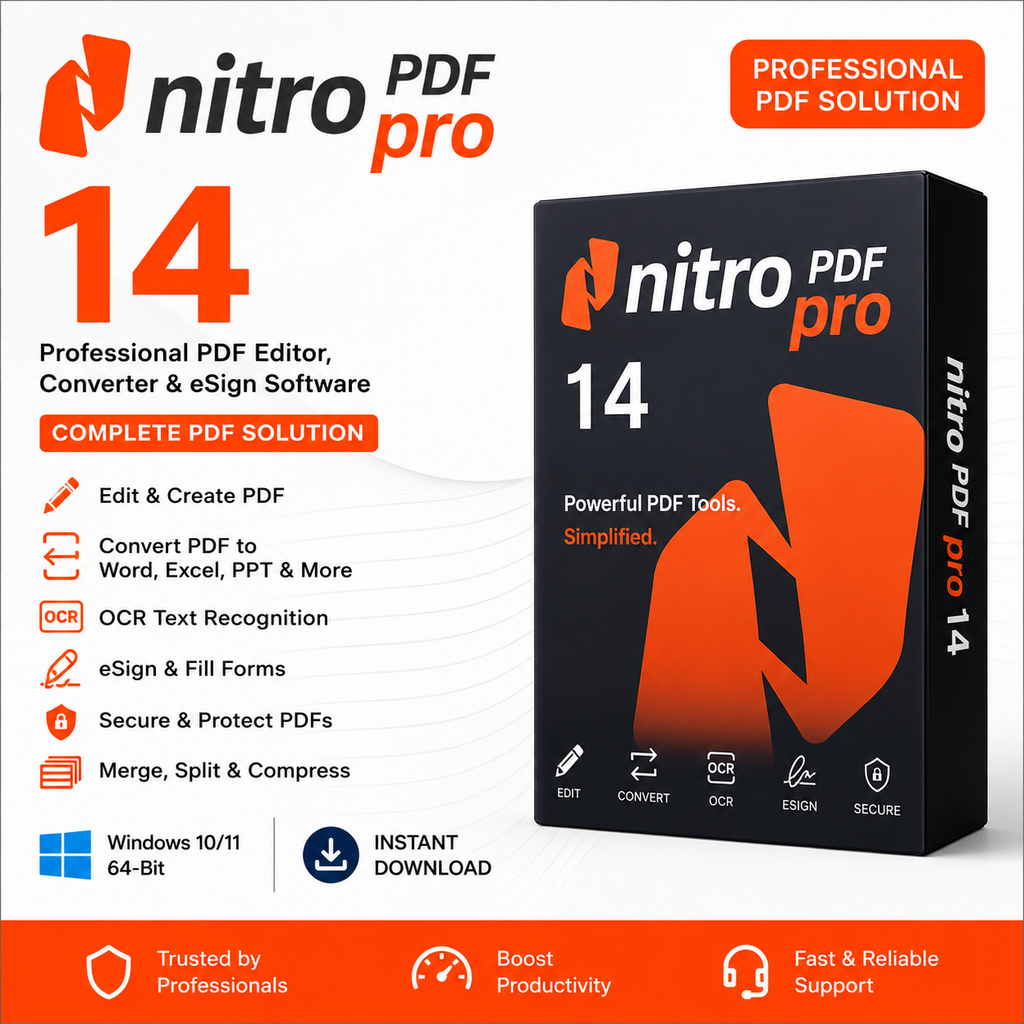 Nitro PDF Pro 14 for Windows | Professional PDF Editor, Converter & eSign Software | Instant Digital Download