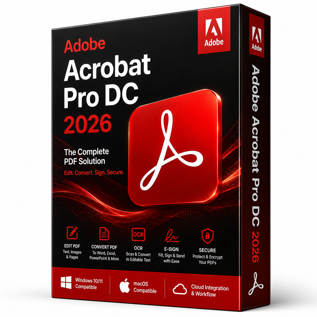 Adobe Acrobat Pro DC 2026 for Windows & Mac | Professional PDF Editor, OCR & eSign Software | Instant Digital Download
