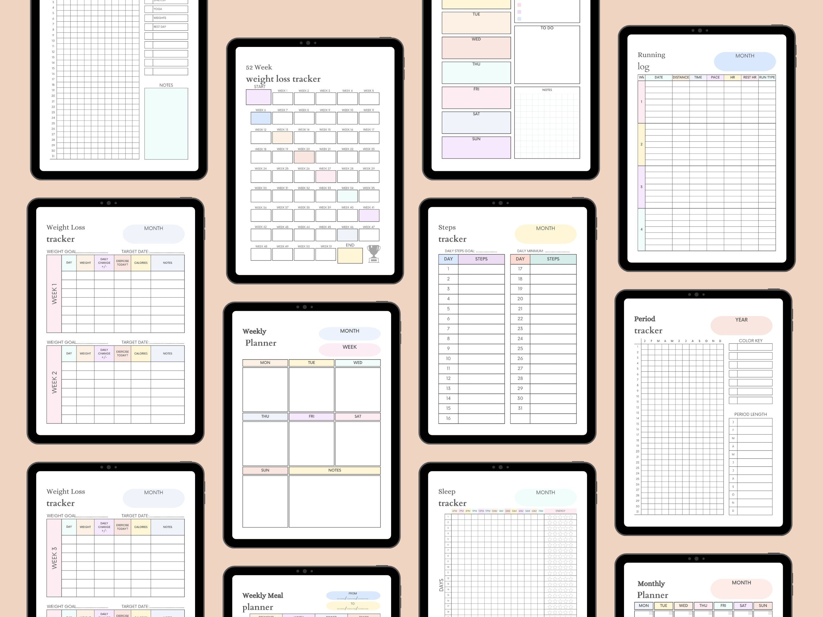 Wedora Digital Ultimate Fitness Planner & Workout Tracker