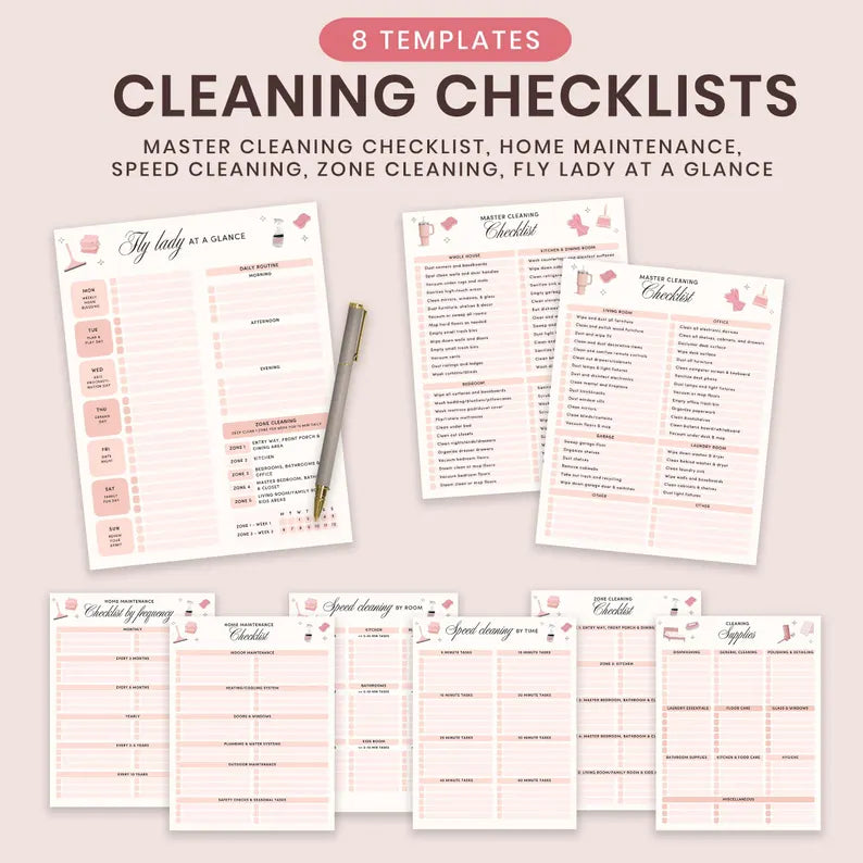Wedora Digital ADHD Cleaning Planner