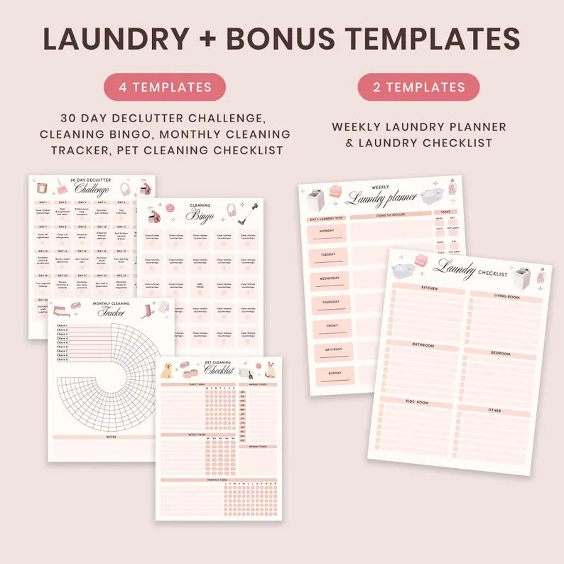 Wedora Digital ADHD Cleaning Planner